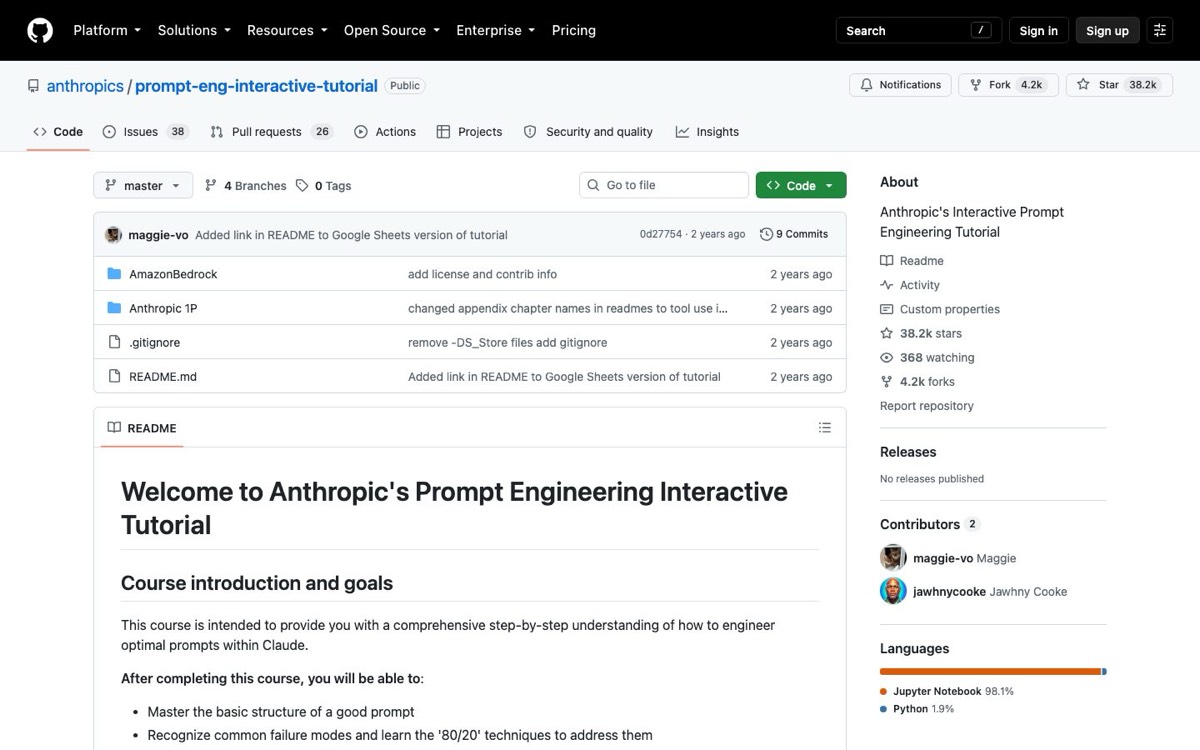 צילום מסך של Prompt Engineering Interactive Tutorial